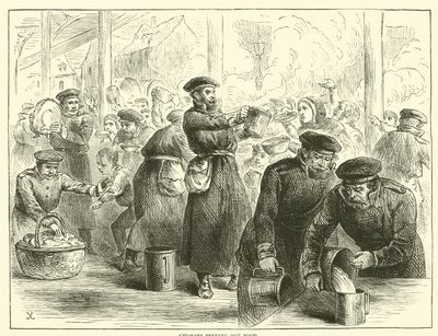 Yemek dağıtan Almanlar, Ocak 1871 by English School