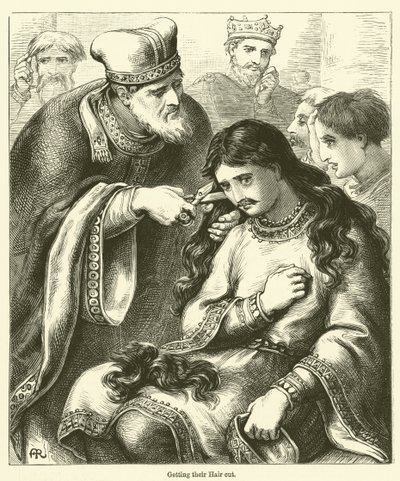Saçlarını kestirmek (gravür) by English School
