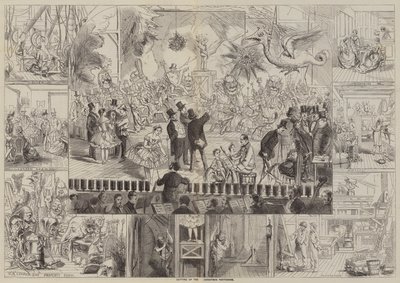 Noel Pandomimini Kalkmak (gravür) by English School