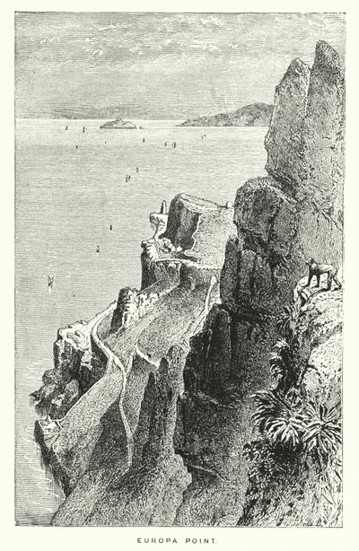 Cebelitarık: Europa Point (gravür) by English School