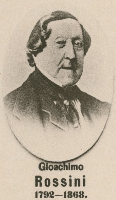Gioachimo Rossini (gravür) by English School
