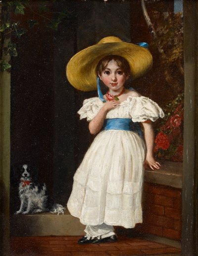 Hasır Şapkalı Kız, 1840 dolayları by English School