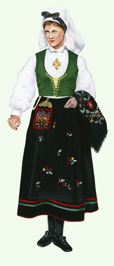 Yerli kostümlü kız by English School