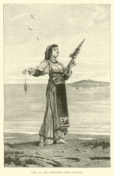 Salerno yakınlarındaki dağların kızı by English School
