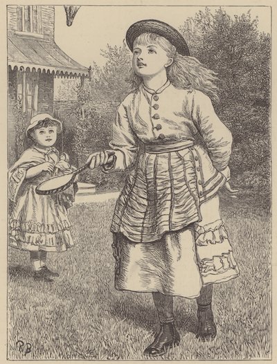 Raketle oynayan kız by English School