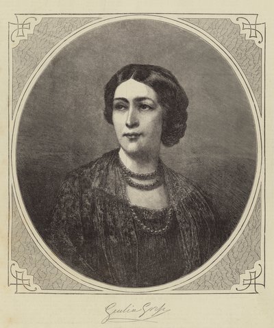 Giulia Grisi (gravür) by English School