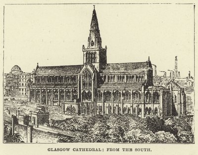 Güneyden Glasgow Katedrali, by English School