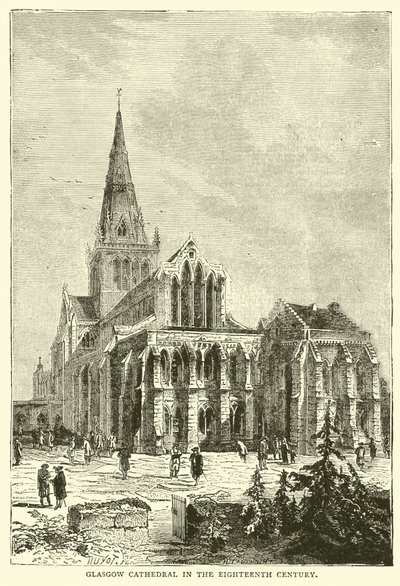 On sekizinci yüzyılda Glasgow Katedrali by English School