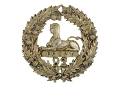 Glengarry rozeti, c.1874-81 (beyaz metal) by English School