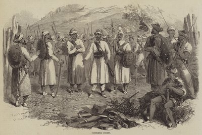 Goorkha Chiefs (gravür) by English School