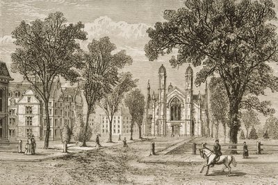Gore Hall, Harvard Üniversitesi, c.1870, Dini Yol Cemiyeti tarafından yayınlanan 