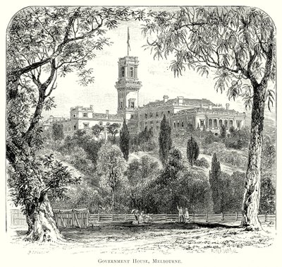 Hükümet Binası, Melbourne (gravür) by English School