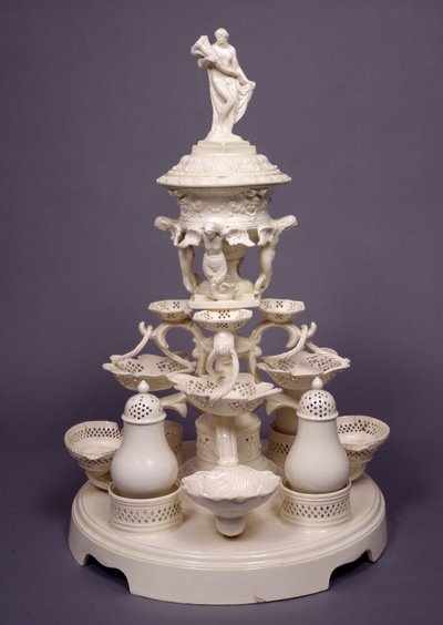 Grand Plat de Menage veya orta sehpa, Leeds Pottery, c.1780 (krema) by English School