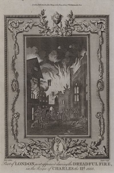 Büyük Londra Yangını, 1666 by English School