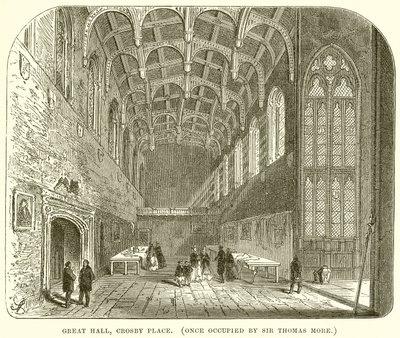Büyük Salon, Crosby Place. (Bir zamanlar Sir Thomas More tarafından işgal edildi) by English School