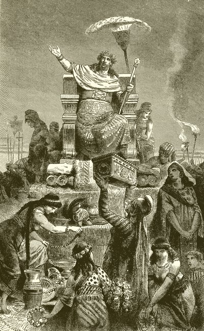 Yunan Dejenerasyonu.--Croesus Cenaze Yığını Üzerinde by English School