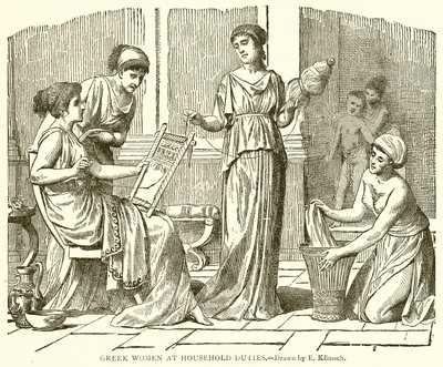 Yunan Kadınları Ev Görevlerinde by English School