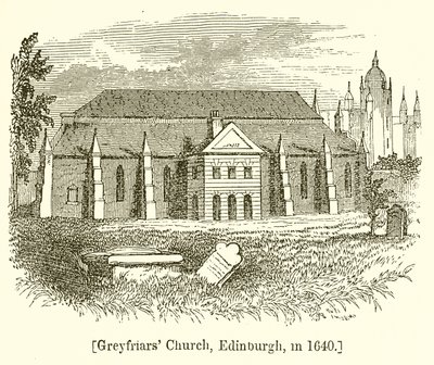 Greyfriars Kilisesi, Edinburgh, 1640 by English School
