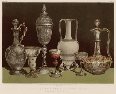 Gravür ve Renkli Cam Grubu, Messrs Pellatt and Co, Londra by English School