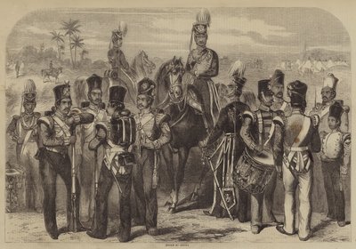 Sepoys Grubu (gravür) by English School