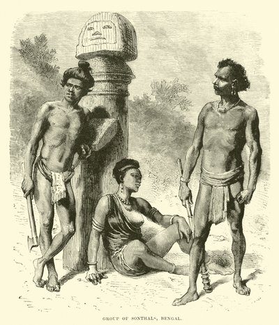 Sonthals Grubu, Bengal by English School