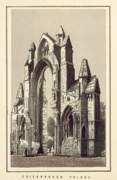 Guisborough Manastırı (lito) by English School