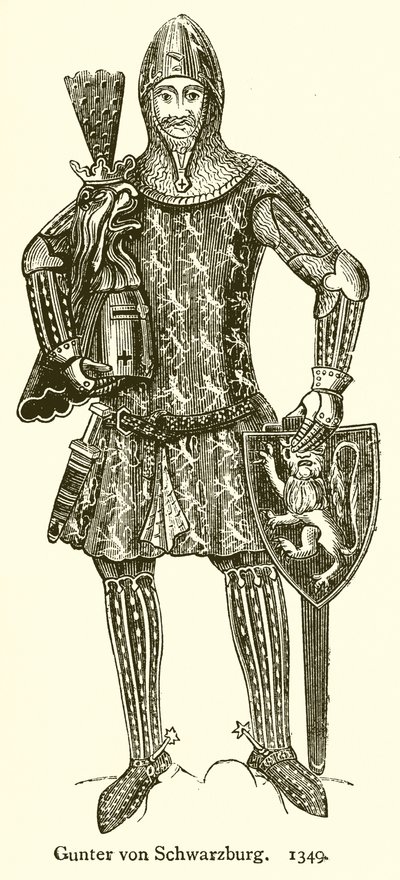 Günter von Schwarzburg. 1349 by English School