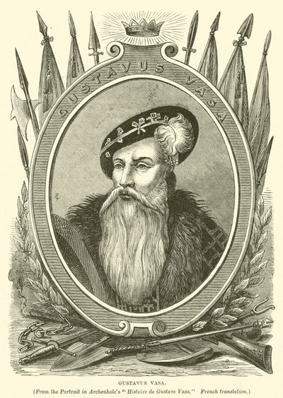 Gustavus Vasa (gravür) by English School