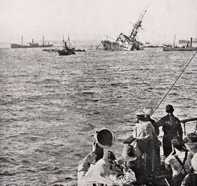 HMS Majestic sinking May 27 1915, from 