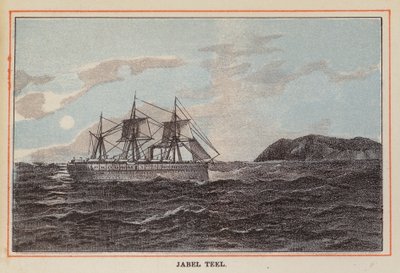 HM Hint Asker Gemisi: Jabel Teel (renkli gravür) by English School