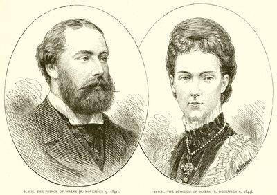 H.R.H. Galler Prensi (D. 9 Kasım 1841). H.R.H. Galler Prensesi (D. 1 Aralık 1844) by English School