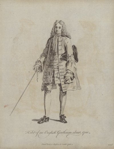 Bir İngiliz Beyefendisinin Alışkanlığı yaklaşık 1700 (gravür) by English School