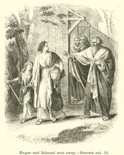 Hacer ve İsmail gönderildi, Genesis, xxi, 14 by English School