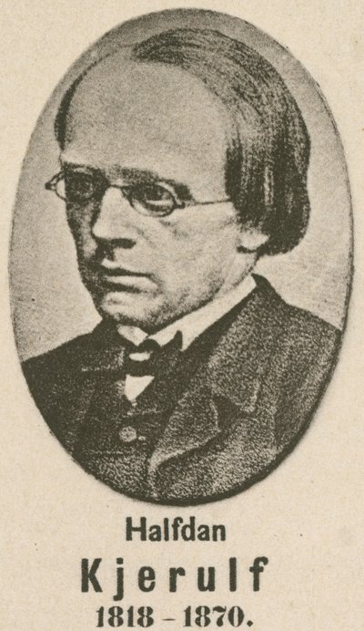 Halfdan Kjerulf (gravür) by English School
