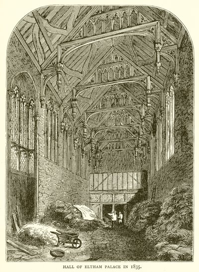 1835 yılında Eltham Sarayı Salonu by English School