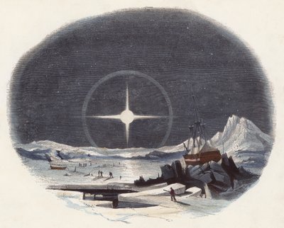 Halolar (renkli gravür) by English School