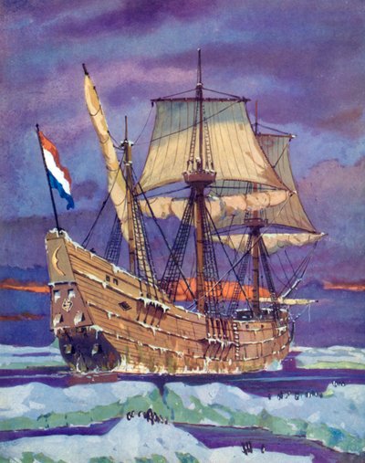 Yarı Maen veya Yarım Ay, Henry Hudson (renkli taş) by English School
