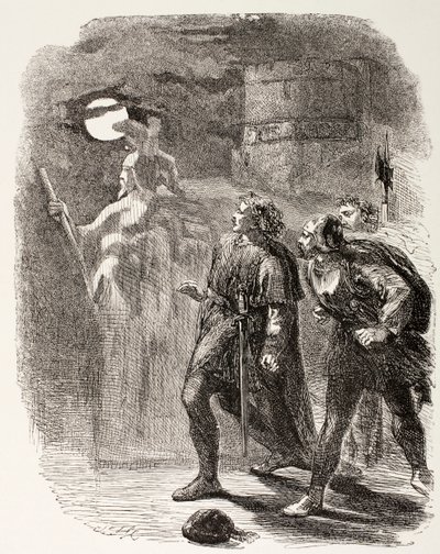 Hamlet, Horatio and Marcellus see the Ghost, from 
