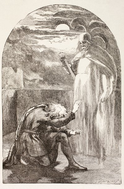 Hamlet, babasının ruhu olan Hayaleti, Londra 1890