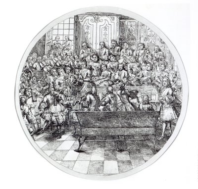Oratoryo yöneten Handel, c.1740 by English School