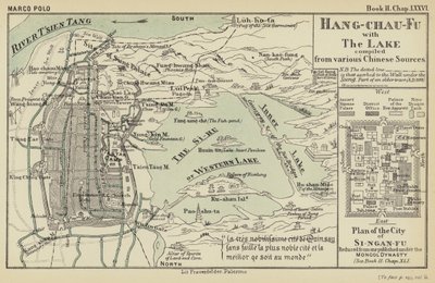 Çeşitli Çin Kaynaklarından Derlenen Göl ile Hang-chau-Fu (renkli taş baskı) by English School