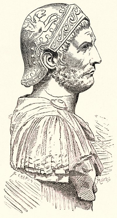 Hannibal, Victor Duruy tarafından Roma Tarihinden bir çizim, 1884