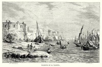 La Valetta Limanı (gravür) by English School