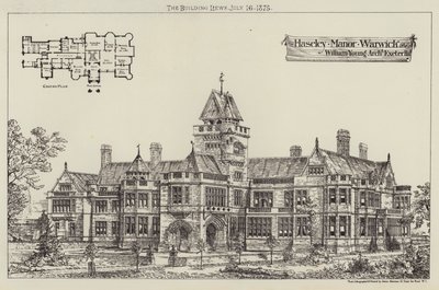 Haseley Malikanesi, Warwick (gravür) by English School