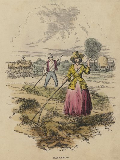 Saman yapımı (renkli gravür) by English School