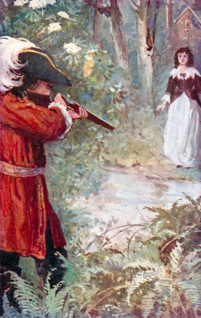 "Tetiği çekti" (renkli taş baskı) by English School