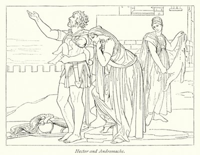 Hector ve Andromache (lito) by English School