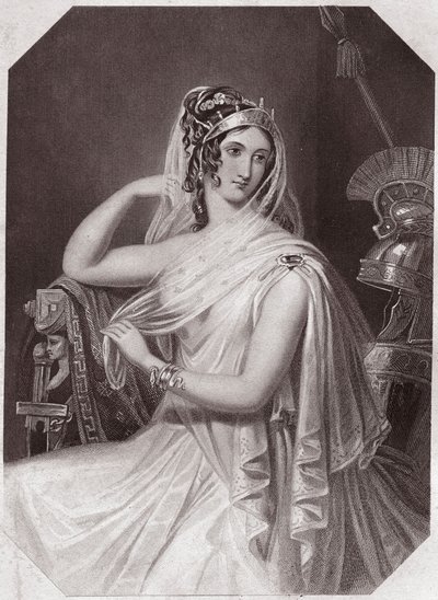 Helene karısı de Menelas (Troilus ve Cressida'nın Tarihi) Helen, Menelaus'un karısı, Paris'te (Troilus ve Cressida) yaşıyor - “” Galerie des femmes de Shakespeare, Londra'nın ilk sanatçılarının kırk beş ciddi portre koleksiyonu, zenginleşti by English School