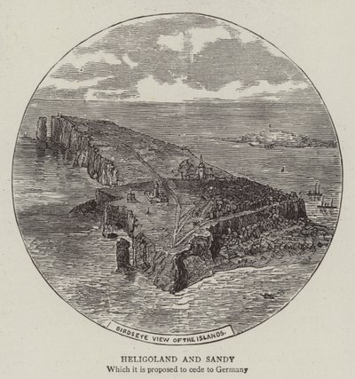Heligoland ve Sandy (gravür) by English School