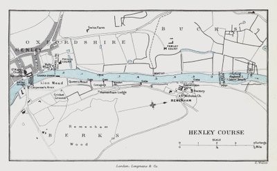 Henley Kursu (renkli gravür) by English School